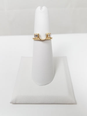 14k Yellow Gold Natural Diamond Ring Jacket
