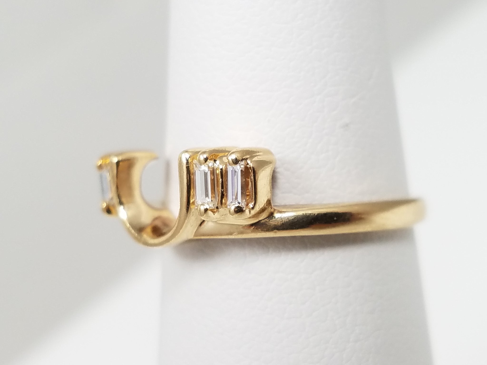 14k Yellow Gold Natural Diamond Ring Jacket