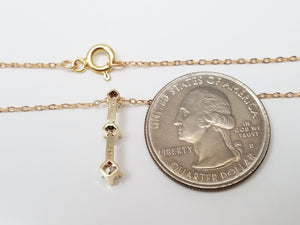 Precious 20" 14k Yellow Gold Natural Diamond Pendant Necklace