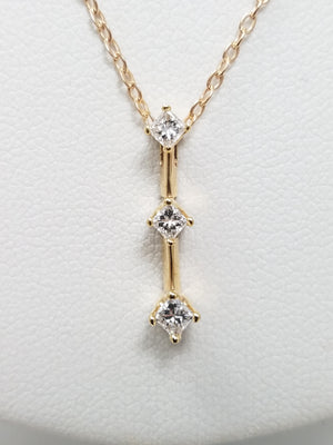 Precious 20" 14k Yellow Gold Natural Diamond Pendant Necklace