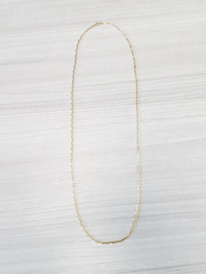 Sporty 32.5" Solid 14k Yellow Gold Anchor Link Chain Necklace