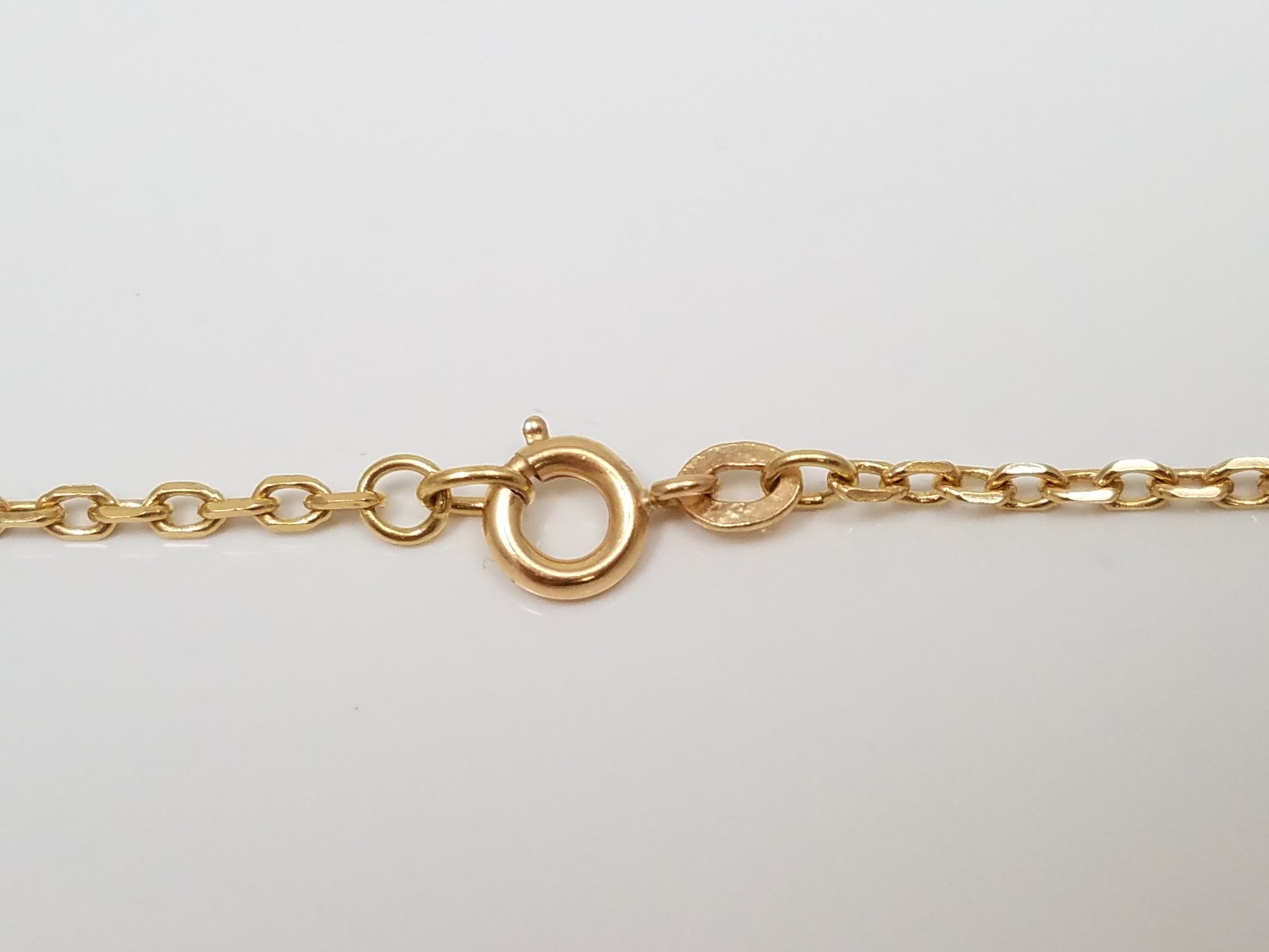 24" Solid Cable Link 18k Yellow Gold Necklace