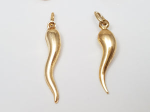 Four Cute 14k Hollow Yellow Gold 3-D Charm Lot