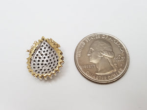 Fabulous 10k Yellow Gold Natural Diamond Cluster Pendant To Restore