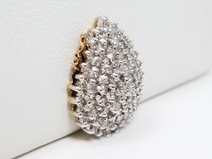 Fabulous 10k Yellow Gold Natural Diamond Cluster Pendant To Restore