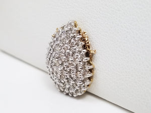 Fabulous 10k Yellow Gold Natural Diamond Cluster Pendant To Restore