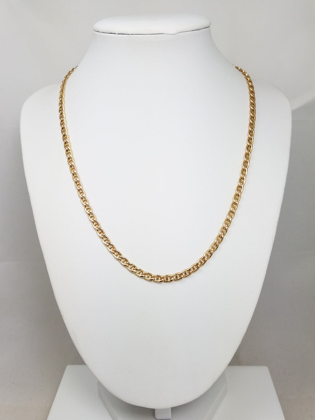 14k Yellow Gold Hollow Mariner Link 18" Necklace