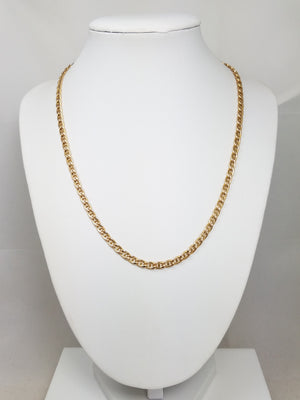 14k Yellow Gold Hollow Mariner Link 18" Necklace