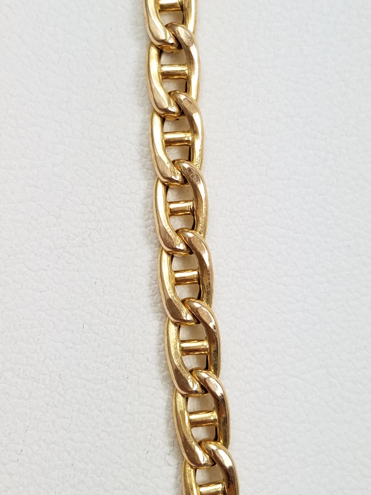 14k Yellow Gold Hollow Mariner Link 18" Necklace