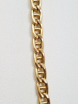 14k Yellow Gold Hollow Mariner Link 18" Necklace