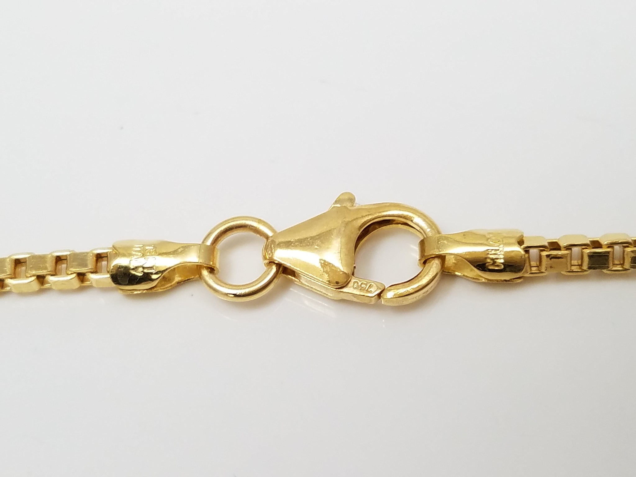 Classic 20" Solid 18k Yellow Gold Box Link Chain Necklace