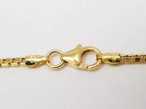 Classic 20" Solid 18k Yellow Gold Box Link Chain Necklace