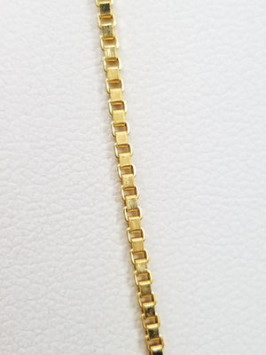 Classic 20" Solid 18k Yellow Gold Box Link Chain Necklace