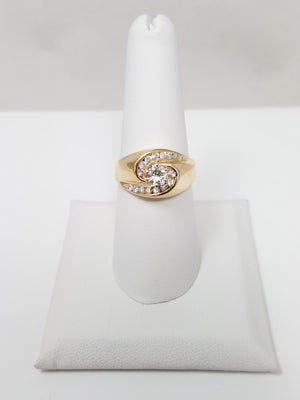 Magical 14k Yellow Gold Natural Diamond Engagement Ring