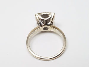 Brilliant Vintage 14k White Gold Natural Diamond Ring