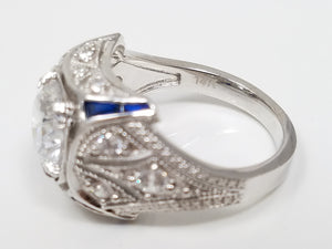 Extravagant 14k White Gold Cubic Zirconia Ring