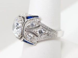 Extravagant 14k White Gold Cubic Zirconia Ring
