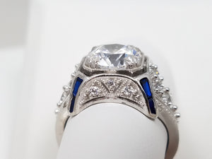 Extravagant 14k White Gold Cubic Zirconia Ring