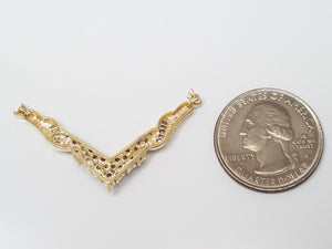 Scintillating 10k Yellow Gold Natural Diamond Bar To Restore