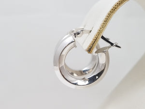 Traditional 18k Hollow White Hold Mini Hoop Earrings