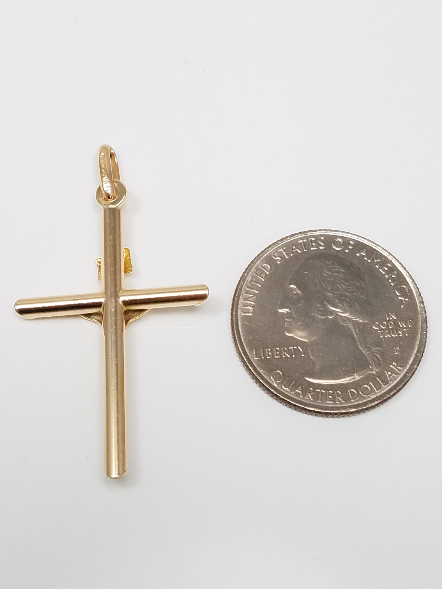 14k Yellow Gold Crucifix Pendant