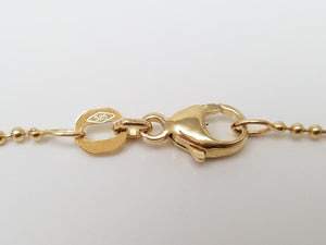 14k Yellow Gold Micro Bead Chain Necklace