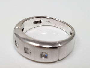 Magnificent Men's 14k White Gold Natural Diamond Wedding Ring Band