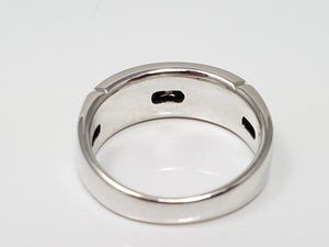 Magnificent Men's 14k White Gold Natural Diamond Wedding Ring Band