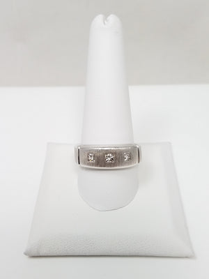 Magnificent Men's 14k White Gold Natural Diamond Wedding Ring Band