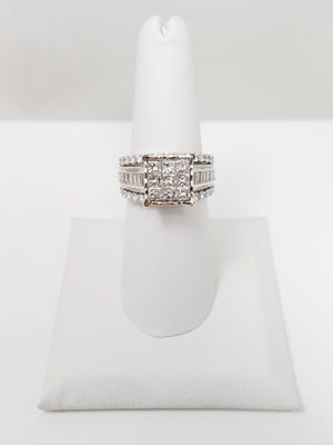 $4,000 Retail Luxurious 14k White Gold 2ctw Natural Diamond Engagement Ring