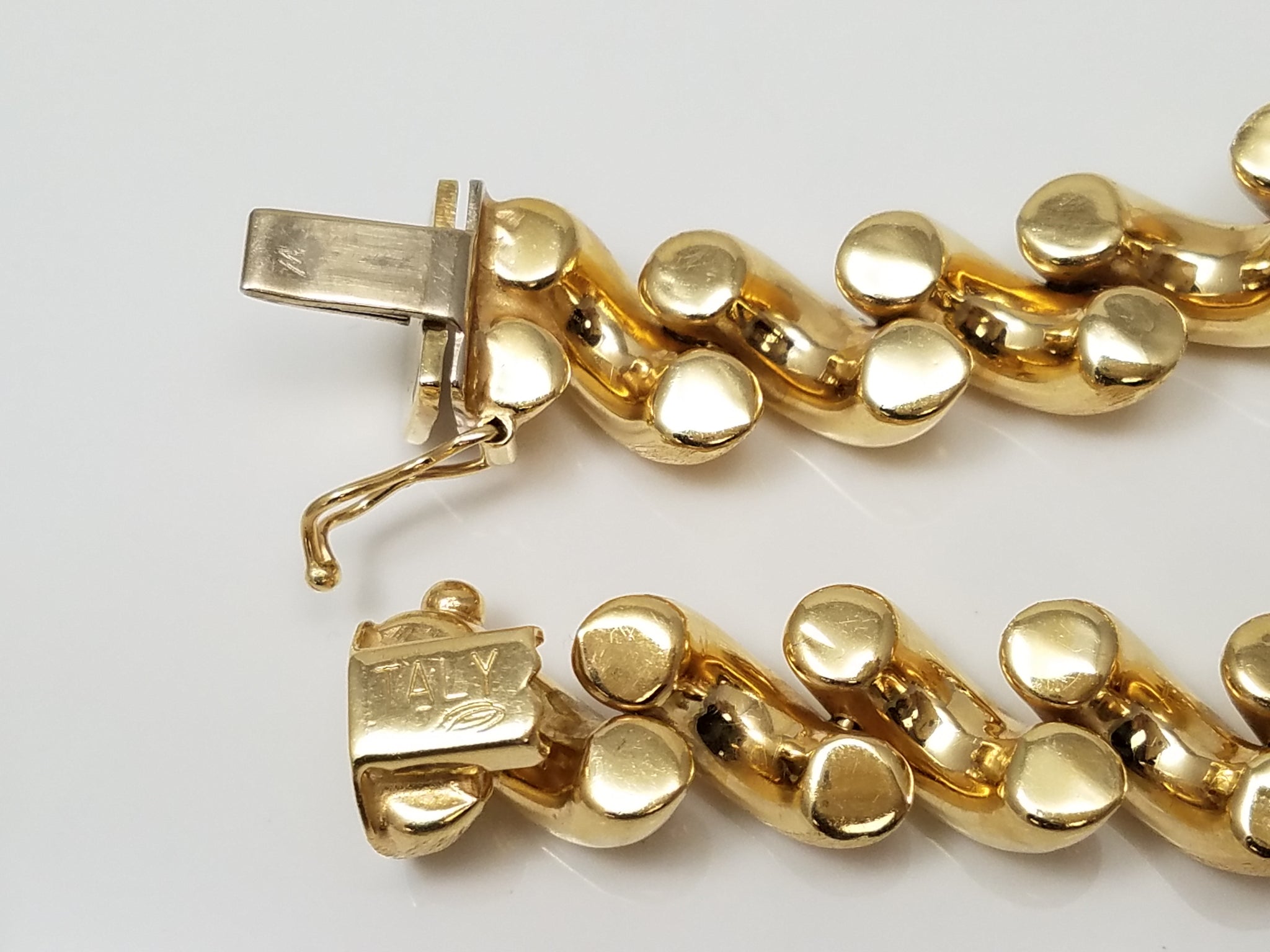 Magnificent 7.25" 14k Yellow Gold San Marco Bracelet