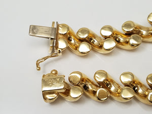 Magnificent 7.25" 14k Yellow Gold San Marco Bracelet