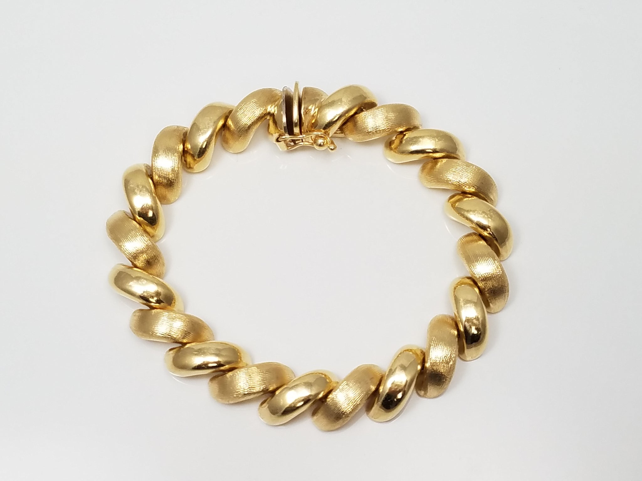 Magnificent 7.25" 14k Yellow Gold San Marco Bracelet