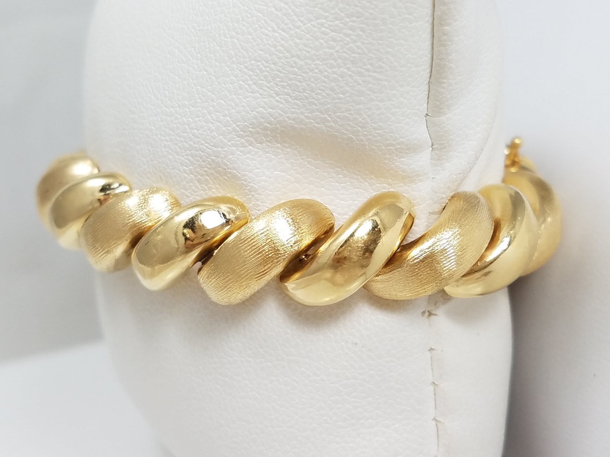 Magnificent 7.25" 14k Yellow Gold San Marco Bracelet