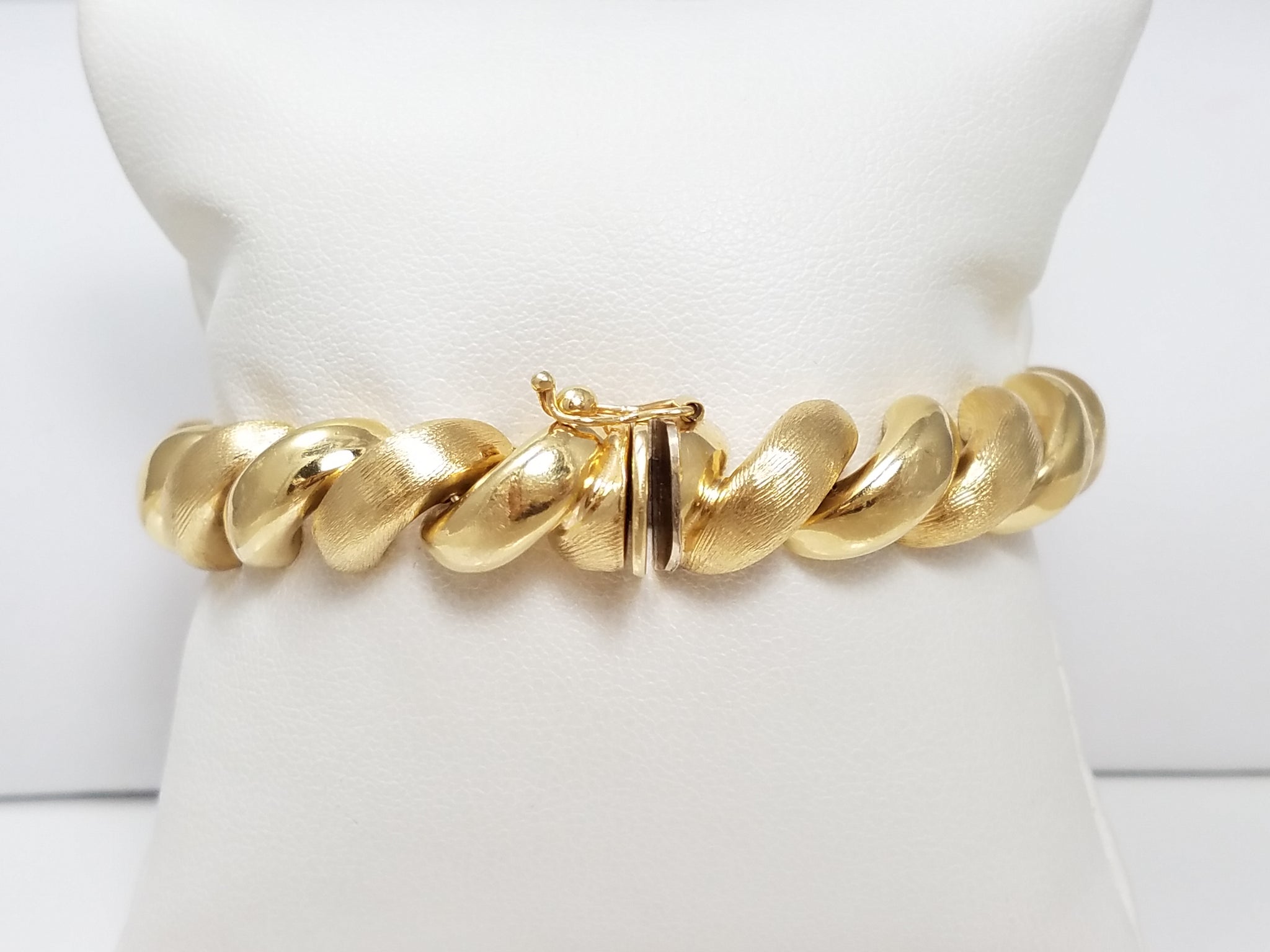 Magnificent 7.25" 14k Yellow Gold San Marco Bracelet