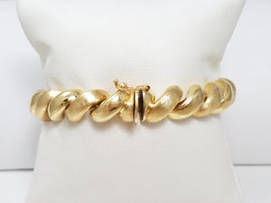 Magnificent 7.25" 14k Yellow Gold San Marco Bracelet