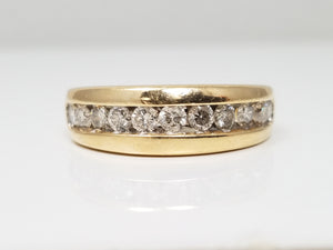 Bold Men’s .75ctw Diamond Wedding Band in 14k Yellow Gold