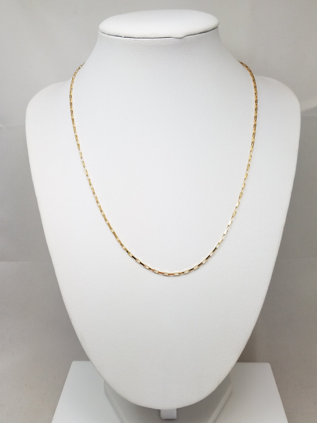 Cool 17.5" 18k Yellow Gold Fancy Box Link Chain Necklace Italy