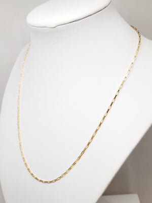Cool 17.5" 18k Yellow Gold Fancy Box Link Chain Necklace Italy