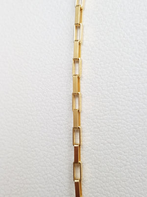 Cool 17.5" 18k Yellow Gold Fancy Box Link Chain Necklace Italy