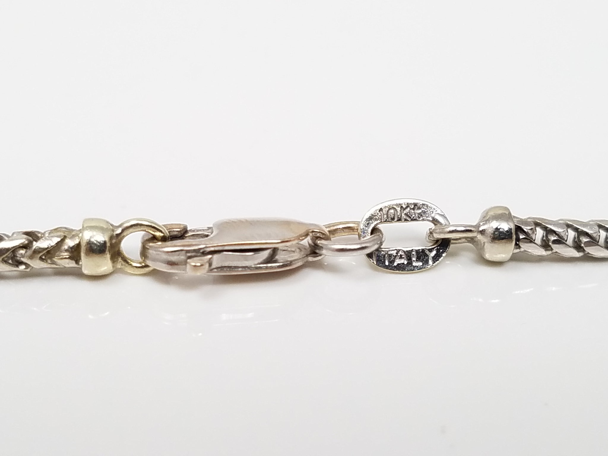 Sporty 27" 10k White Gold Solid Franco Link Chain Necklace