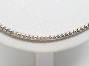 Sporty 27" 10k White Gold Solid Franco Link Chain Necklace