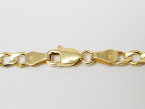 Showy 24" Solid 14k Yellow Gold Figaro Link Chain Necklace
