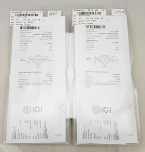 NEW IGI Certified 2.16ctw Round Brilliant Lab Grown Diamond 14k White Gold Stud Earrings VS1- F