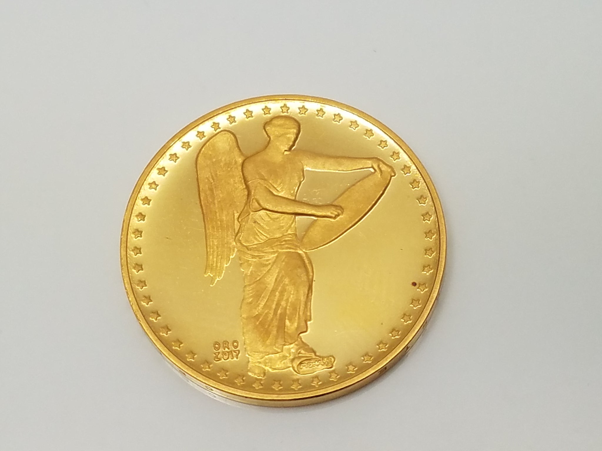 Cool 22k Yellow Gold 50th Anniversary Of The Victory Italian Gold Medal