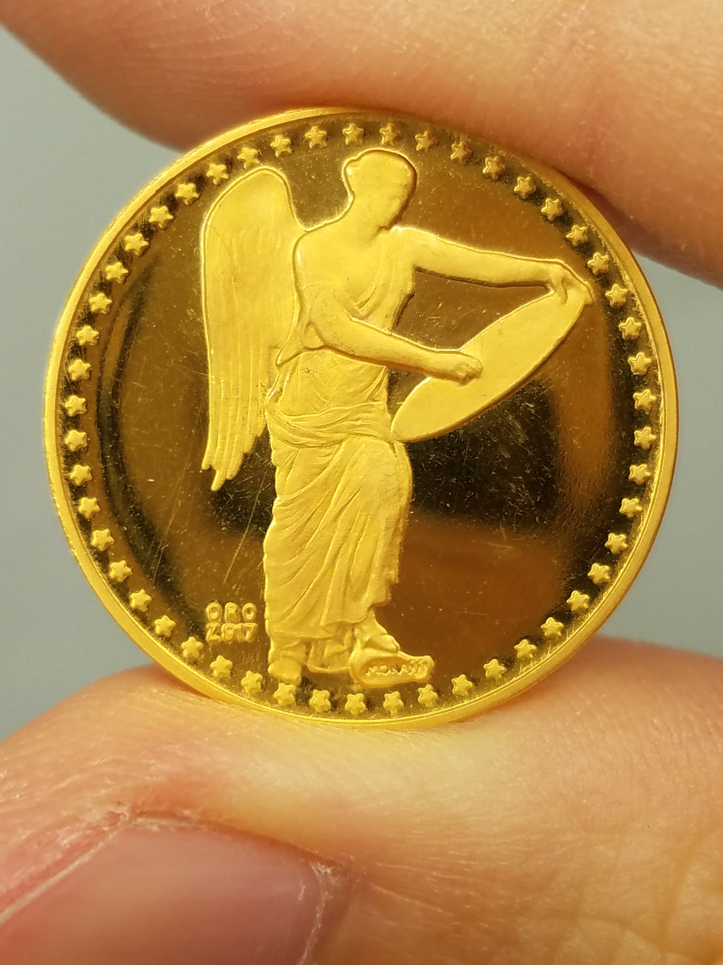 Cool 22k Yellow Gold 50th Anniversary Of The Victory Italian Gold Medal