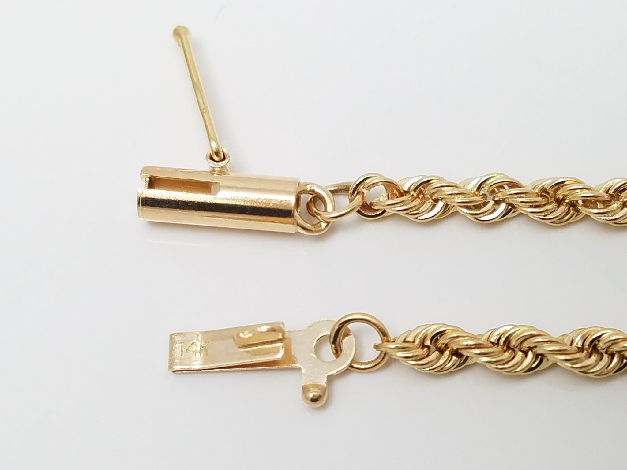 Magical 24" Solid 14k Yellow Gold Rope Chain Necklace