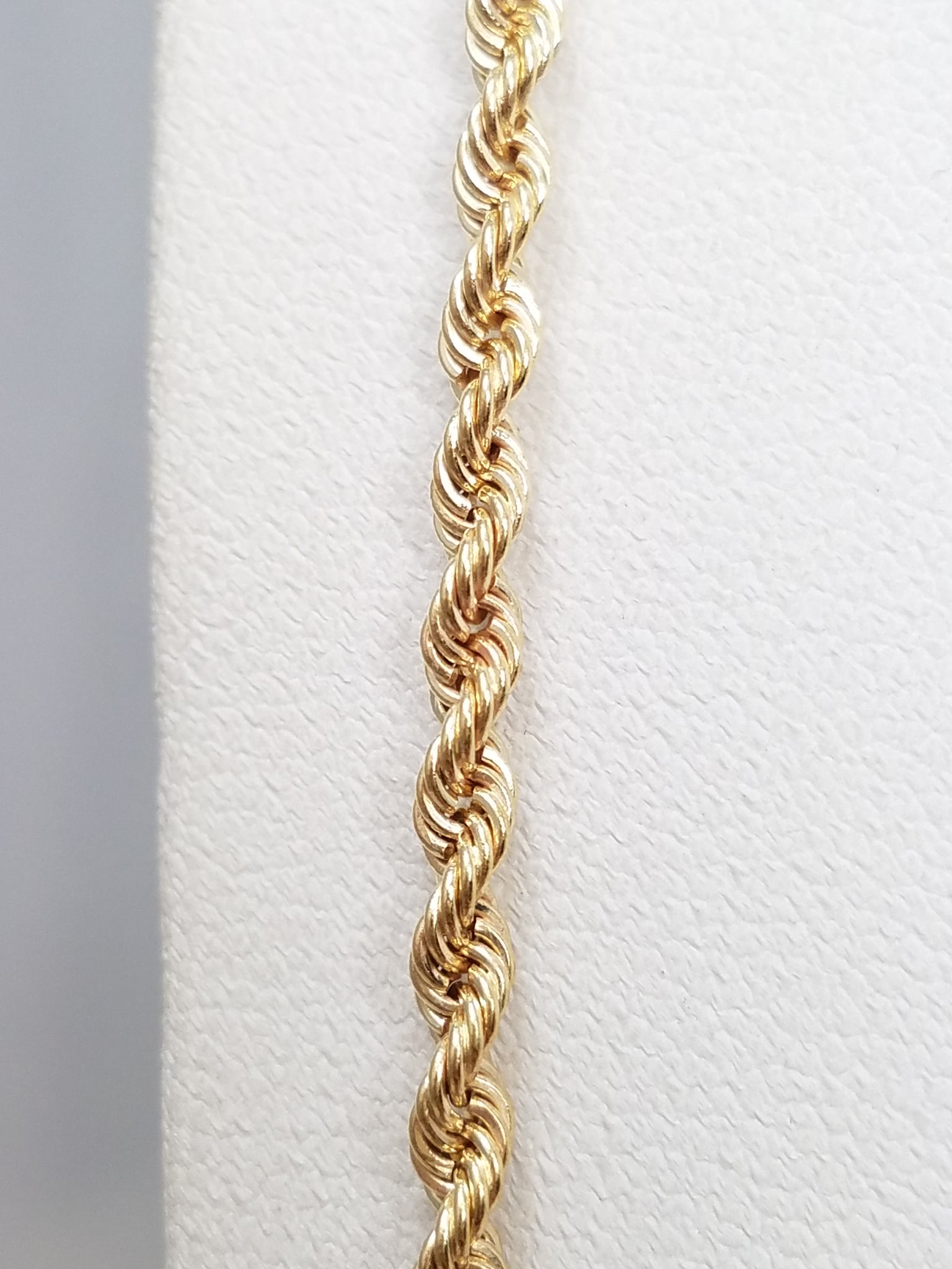 Magical 24" Solid 14k Yellow Gold Rope Chain Necklace
