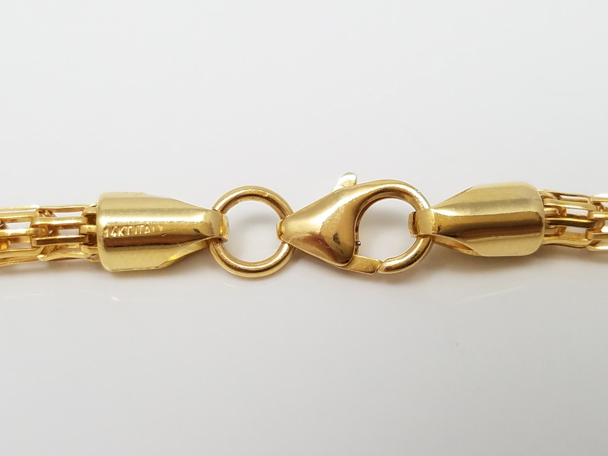 Shimmering 20" 14k Yellow Gold Fancy Link Chain Necklace