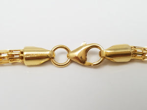 Shimmering 20" 14k Yellow Gold Fancy Link Chain Necklace